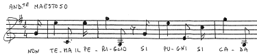 Es.6 - Andante maestoso: Non tema il periglio si pugni si cada