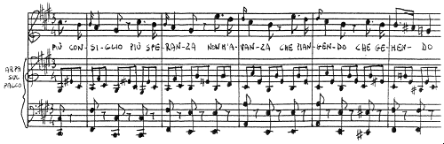 Es.17 - Più consiglio più speranza non m'avanza che piangendo che gemendo + Arpa sul palco