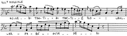 Es.25 - Allegro marziale: Duce di tanti di tanti eroi crollar farò gl'imperi