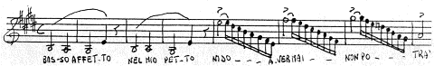 Es.40 - Basso affetto nel mio petto nido aver mai non potrà